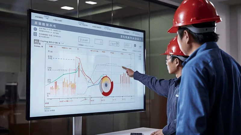 Equipo de ingeniería de Cropilots analizando datos operativos de tractores para optimizar rendimiento y diseño