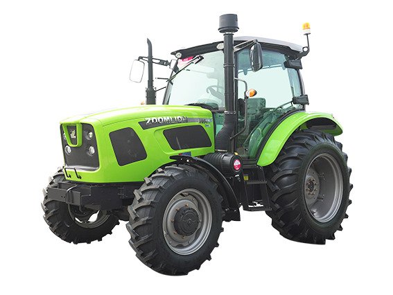 Tractor agrícola Zoomlion de alta potencia operando en campo con implementos modernos