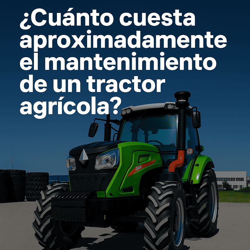 Gráfico comparativo de costos de mantenimiento de tractor por año en dólares para agricultores.