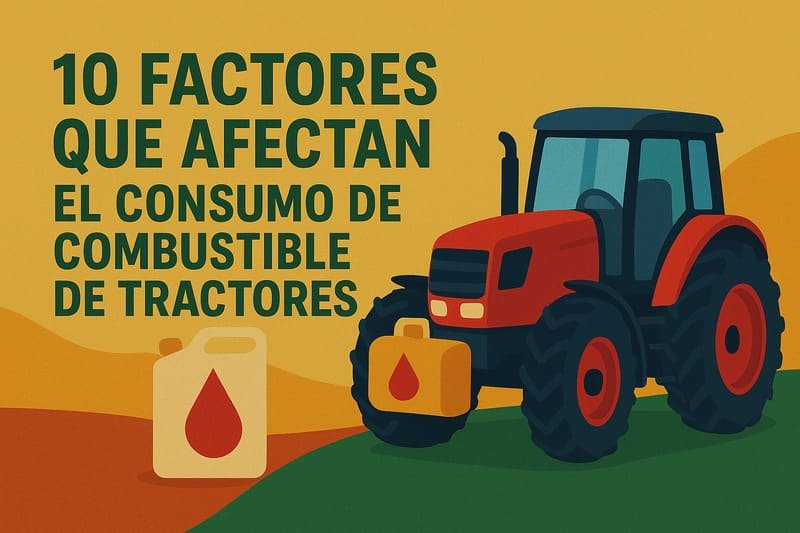 Ilustración detallada del consumo de combustible en tractores agrícolas moderna