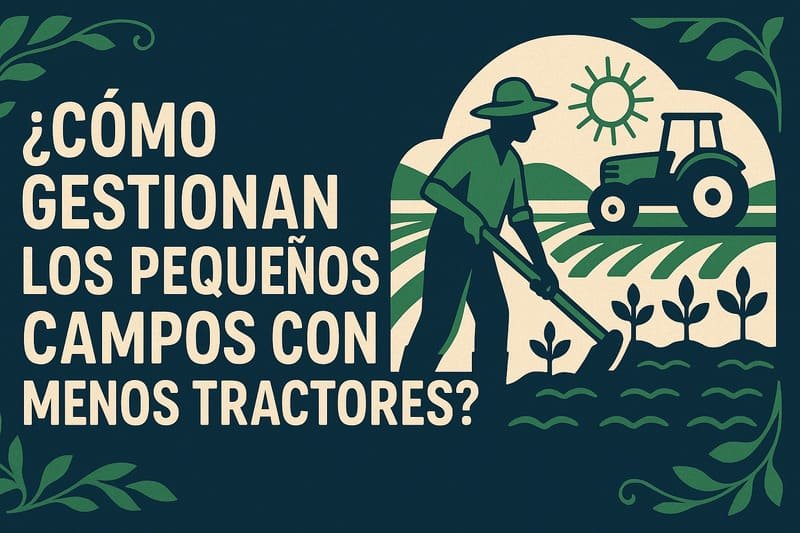 Ilustración de agricultores latinoamericanos cultivando tierras fértiles al aire libre.